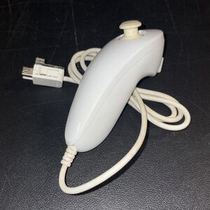 Nintendo Wii Nunchuck Controller White OEM Official RVL-004 Tested Nunchuk Works